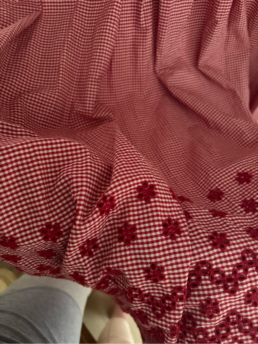 DOEN Red Gingham Ruffle Dress - Picture 5 of 6